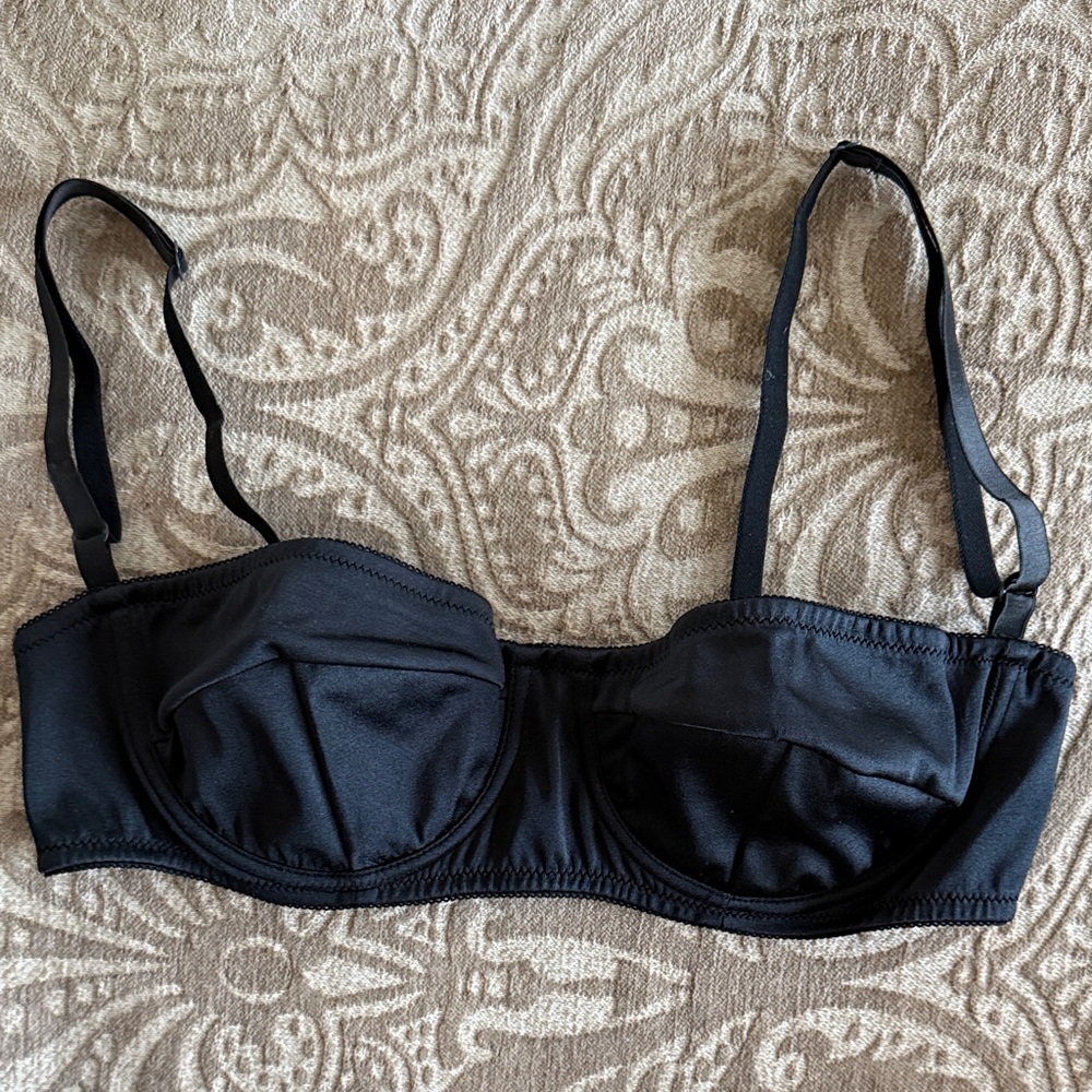Dolce & Gabbana Black Satin Bra - Picture 4 of 9